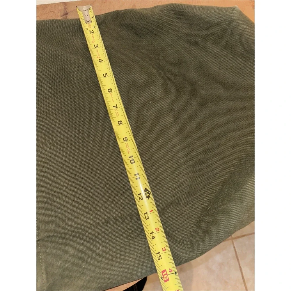 Baggu Bag Olive Green Canvas Tote Medium 17x15 Travel Crossbody Everyday Tote